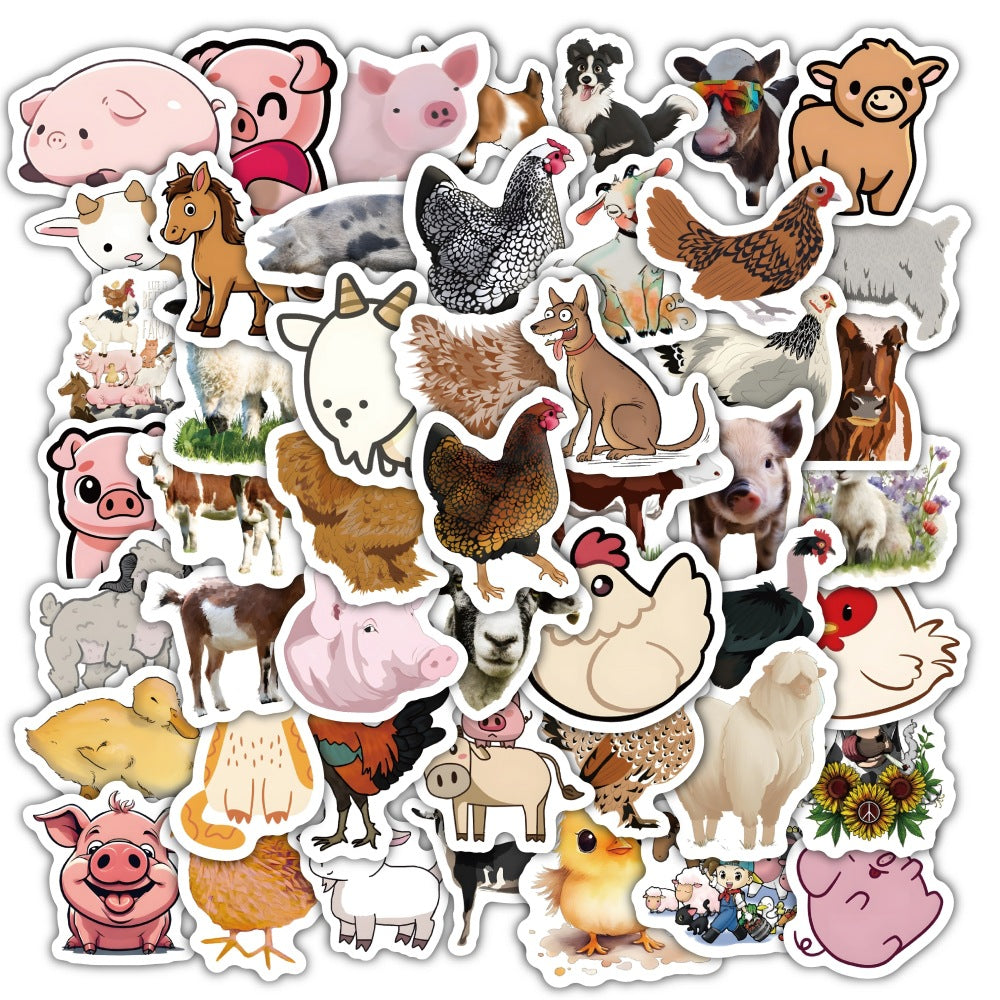 60 Boerderijdieren Stickers