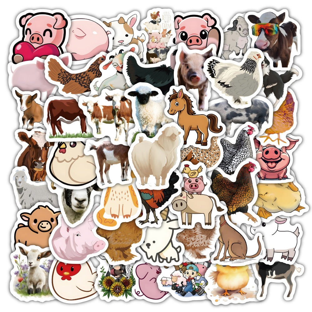 60 Boerderijdieren Stickers