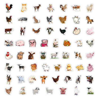 60 Boerderijdieren Stickers