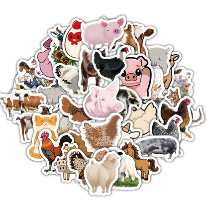 60 Boerderijdieren Stickers