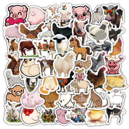 60 Boerderijdieren Stickers