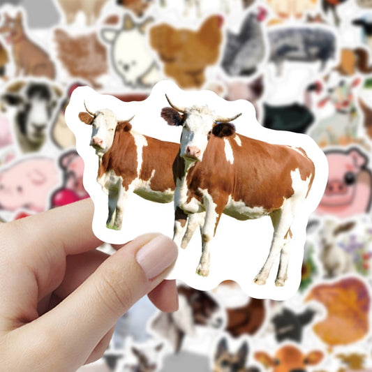 60 Boerderijdieren Stickers